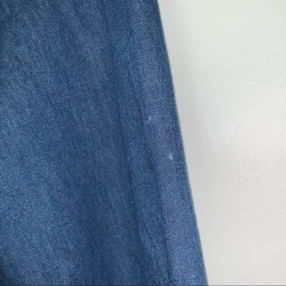 Riders by Lee Plaid-Lined Denim Button-Down Long Sleeve Shirt Jacket Size Medium - Picture 10 of 11